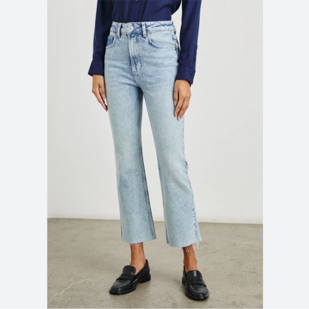RAILS Sunset High Waist Crop Flare Jeans in Snowbird Size 27